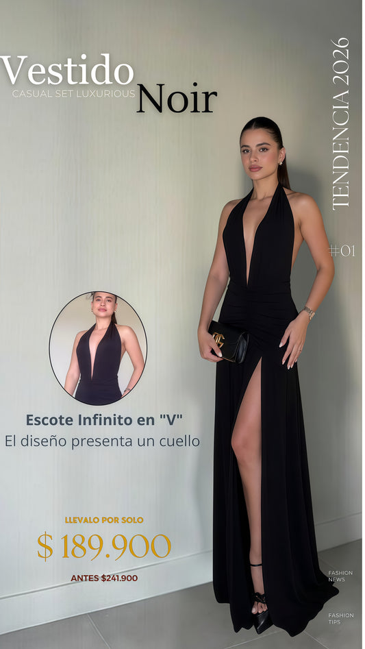 VESTIDO NOIR ÉLITE | UNICO ESTILO
